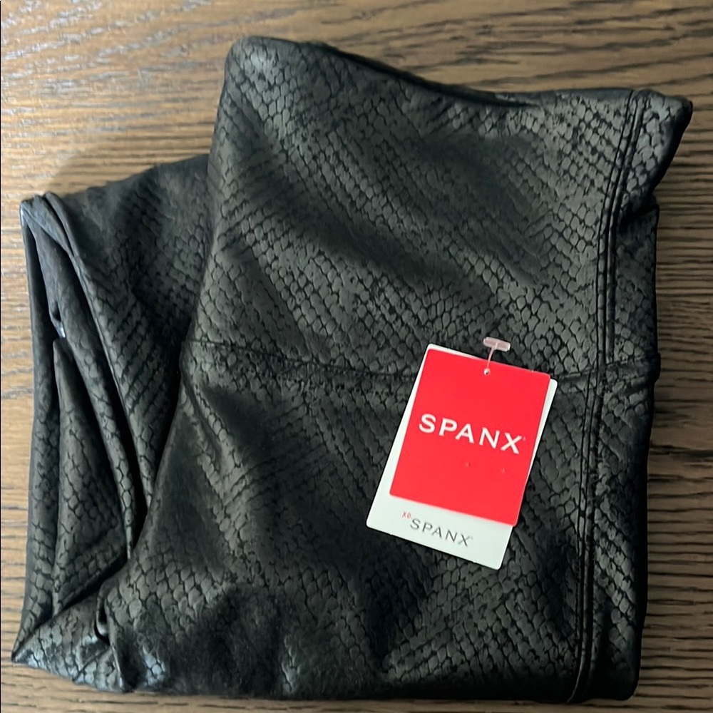 SPANX Black Textured Pants